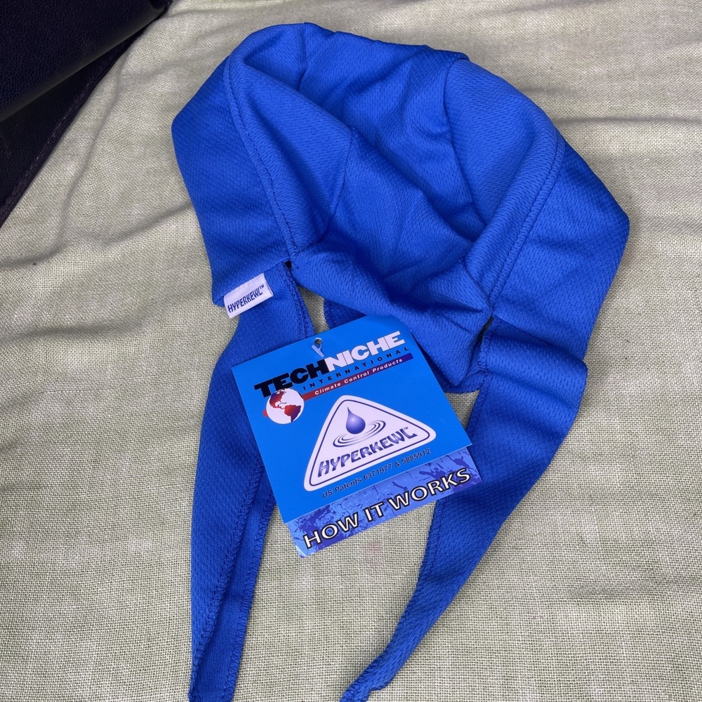 HyperKewl Evaporative Cooling Skull Cap Blue Hard Hat Helmet Work Heat Relief